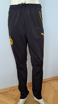 PUMA- BVB Borussia Dortmund - Męskie Spodnie Sportowe Dresowe Trenningowe L