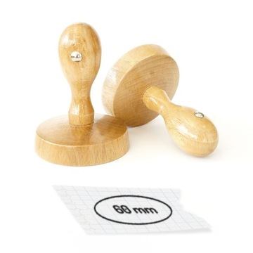 Stempel ręczny 60 mm pieczątka z Twoim LOGO tekstem grafiką WZORY projekty