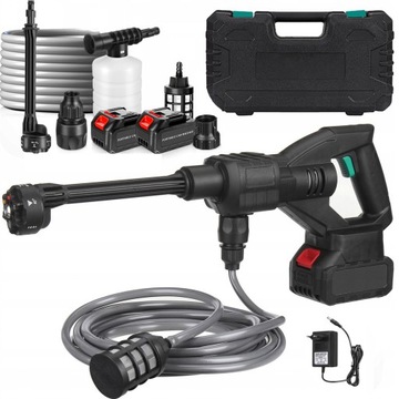Myjka ciśnieniowa akumulatorowa, zestaw w walizce 2 akumulatory 21V 3000mAH