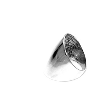 Modny pierścionek srebrny szeroki 23