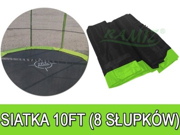 Siatka do trampoliny ogrodowej 305cm 10FT 8 tuneli Zielona