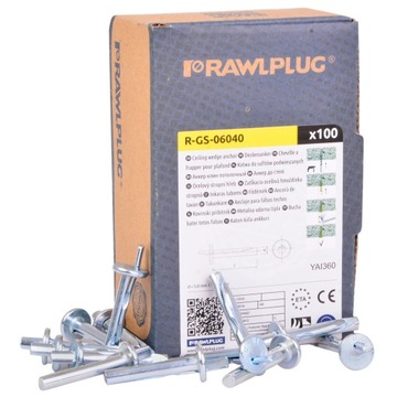 RAWLPLUG KOTWA STALOWA DO SUFITÓW 6X40MM 100SZT