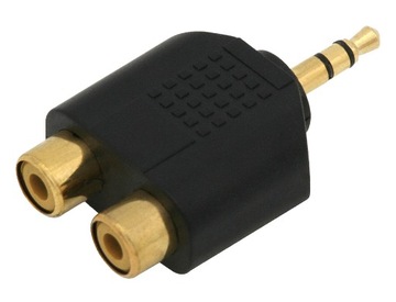 Adapter Redukcja Jack 3,5 stereo 2x GN. RCA CINCH