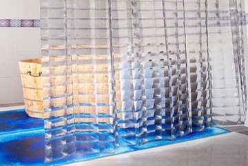 ZASŁONA ZASŁONKA PRYSZNICOWA 180x200 EFEKT 3D