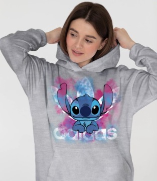Stitch Kolorowe Logo Bluza Damska z kapturem