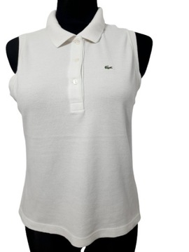 T SHIRT KOSZULKA TOP LACOSTE L BAWEŁNA BIAŁA +