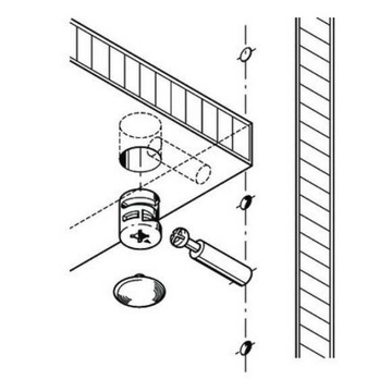 Соединитель мебельный эксцентриковый HAFELE + штифт 100 шт.