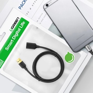 Ugreen kabel przewód przedłużacz przejściówka USB 3.0 (żeński) - USB 3.0