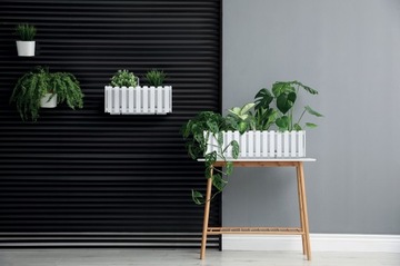 ЦВЕТОЧНЫЙ ГОРШОК БАЛКОННАЯ КОРОБКА БЕЛЫЙ ЗАБОР