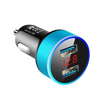 ŁADOWARKA W GNIAZDO ZAPALNICZKI SAMOCHODOWA 2X USB 12V 24V ALUMINIUM EDIT
