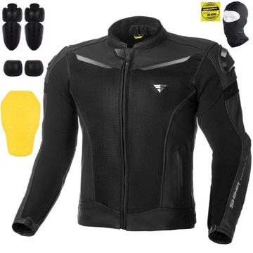 KURTKA MOTOCYKLOWA | SHIMA PISTON BLACK | MĘSKA SKÓRZANA OBCISŁA + GRATIS