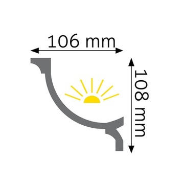 LISTWA SUFITOWA oświetleniowa Gzyms LOC-04