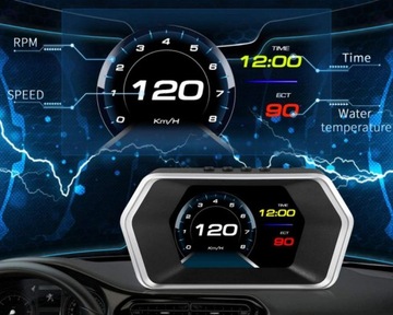 HUD P17 OBD2 GPS WYŚWIETLACZ SAMOCHODOWY NA UCHWYT