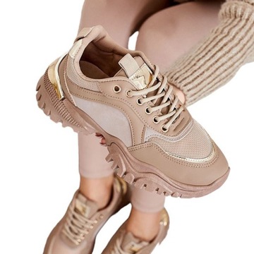 BRĄZOWE SNEAKERSY DAMSKIE FIREAN 40