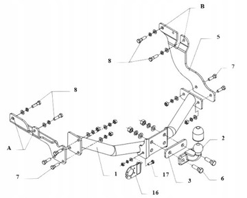 FORD TOURNEO CONNECT 2002-2012 NOVÝ ZAŘÍZENÍ(HÁK) TÁŽNÝ