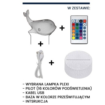 Lampka nocna Samolot Dron 3D LAMP LED