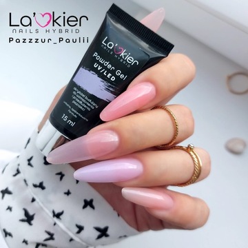 Акриловый гель для ногтей Powder Gel POLY Lacquer 30мл белые ногти