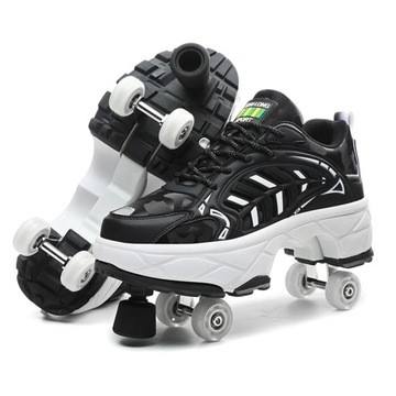 Nowy 4 koła Skate buty moda Roller Parkour-Promocja!