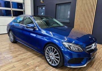 Mercedes Klasa C W205 Limuzyna 200 184KM 2015 Mercedes-Benz Klasa C lift AUTOMAT SKORY 184KM LED perfekcyjny navi, zdjęcie 4