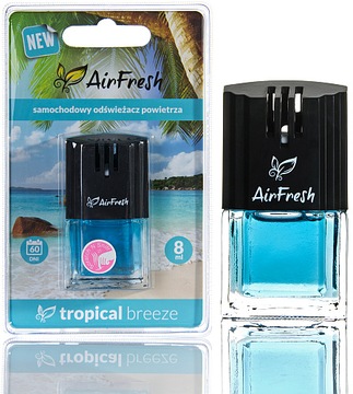 ZAPACH SAMOCHODOWY AIRFRESH, TROPICAL BREEZE, 8ML