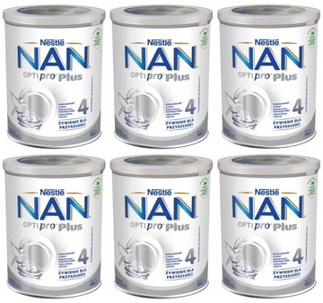 6 x Mleko modyfikowane NAN 4 Optipro Plus 800g