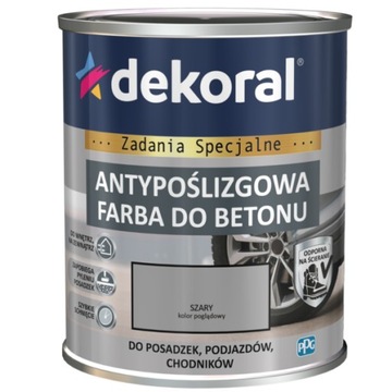 DEKORAL AKRYLIT B FARBA DO BETONU ANTYPOŚL. 0,75L