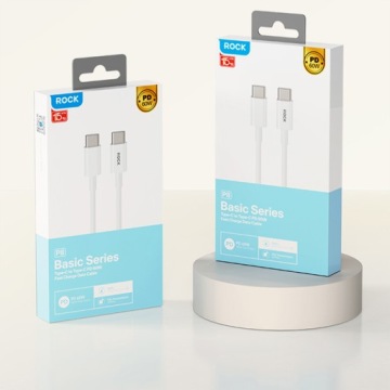 ROCK CABLE 2x USB-C МОЩНЫЙ PD QC БЫСТРАЯ ЗАРЯДКА PD 60 Вт ДЛЯ MACBOOK