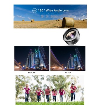 Объектив, макро и широкоугольный объектив для телефона Apexel