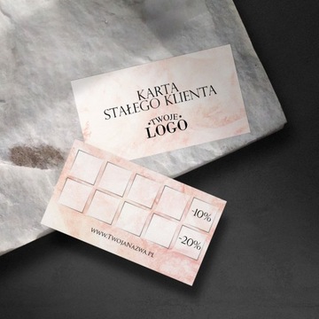 Карты лояльности салона с печатью логотипа 500