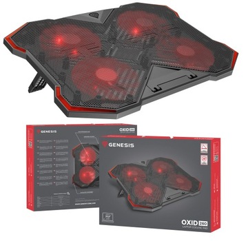 Podstawka chłodząca do laptopa 4 duże wentylatory GENESIS OXID 260