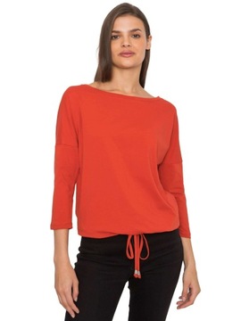 BLUZKA DAMSKA bawełna z wiązaniem rękaw 3/4 - XL
