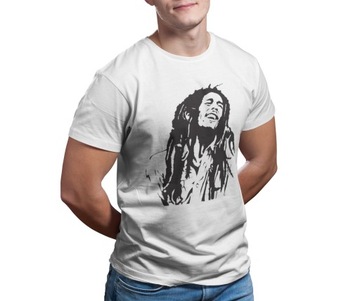 Koszulka T-shirt Męska - Bob Marley - M