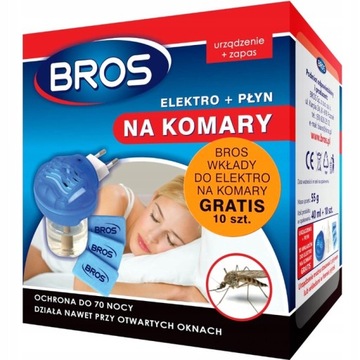 Bros Urządzenie Elektro + Płyn Przeciw Komarom