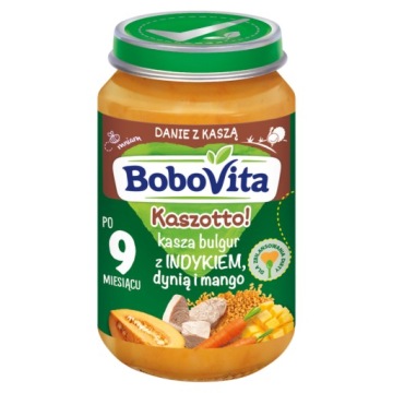 BoboVita Кашотто! Каша Булгур з Індичкою, Гарбузом і Манго по 9 місяця 190