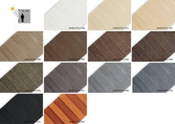 Образцы ткани для жалюзи плиссе 50-70% BLACKOUT