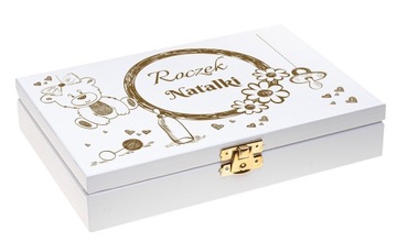 ПОДАРОК ​​НА ОДИН ГОД С ГРАВИРОВКОЙ СТОЛОВЫЕ ПРИБОРЫ ДЛЯ ДЕТЕЙ В КОРОБКЕ И ОТКРЫТКЕ