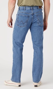 WRANGLER spodnie regular BLUE jeans STRAIGHT _ W38 L32