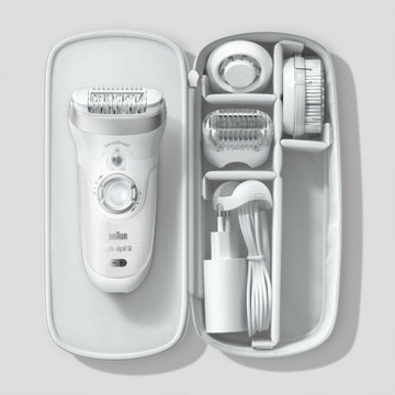 ДЕПИЛЯТОР BRAUN Silk-epil 9, LIMITED EDITION, 4 КАПШКИ + ЧЕХОЛ