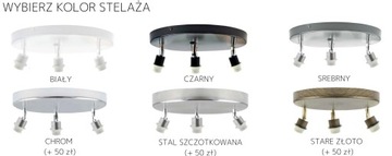 Lampa sufitowa plafon BURNE P3 abażur modna LED