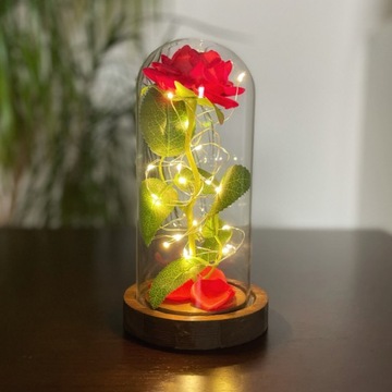 Aurelis Eternal Rose в стеклянном светящемся светодиоде ПРЕМИУМ ПОДАРОК ​​НА ДЕНЬ СВЯТОГО ВАЛЕНТИНА