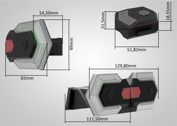 Фонарь указателя поворота велосипеда задний передний 4 шт.