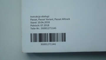VW Passat B8 2014-2019 Руководство пользователя польского цвета 2018 оригинал VW