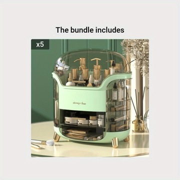 1 шт. Стильный контейнер для хранения косметики из полистиролового пластика - на вашем столе.