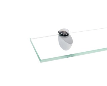 Półka pod lustro przezroczysta bezpieczna 6 mm z uchwytami 331 10x50 cm
