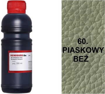 PIASKOWY BEŻ 60 PIASKOWA FARBA RENOSKÓR 200 ml LAKIER DO SKÓRY LICA WILBRA