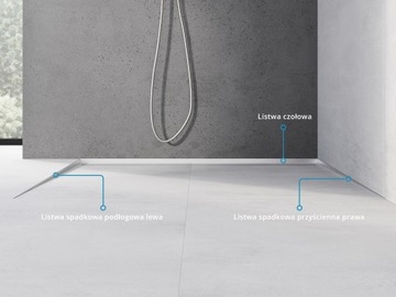 ВЫДВИЖНАЯ ПОЛОСКА MEXEN LINE-B ДЛЯ НАПОЛЬНОГО ДУШЕВОГО ПОДДОНА 120 СМ ЛЕВАЯ INOX