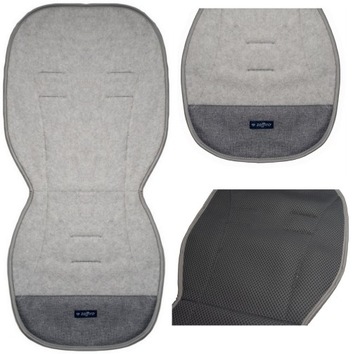 Вкладыш в коляску Премиум шерсть Серый Zaffiro 85 см