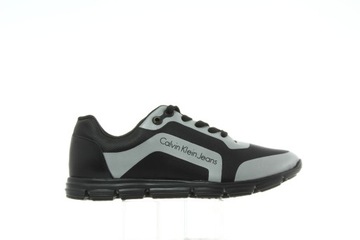 Sneakersy Calvin Klein Nylon S0502 Black Silver 42