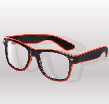 Spooktacular świecące neonowe okulary przeciwsłoneczne LED z 3 trybami,