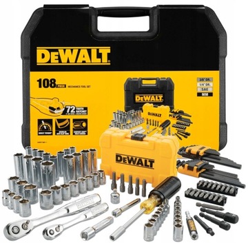 ZESTAW NARZĘDZIOWY DEWALT KLUCZE NASADOWE 108 EL.